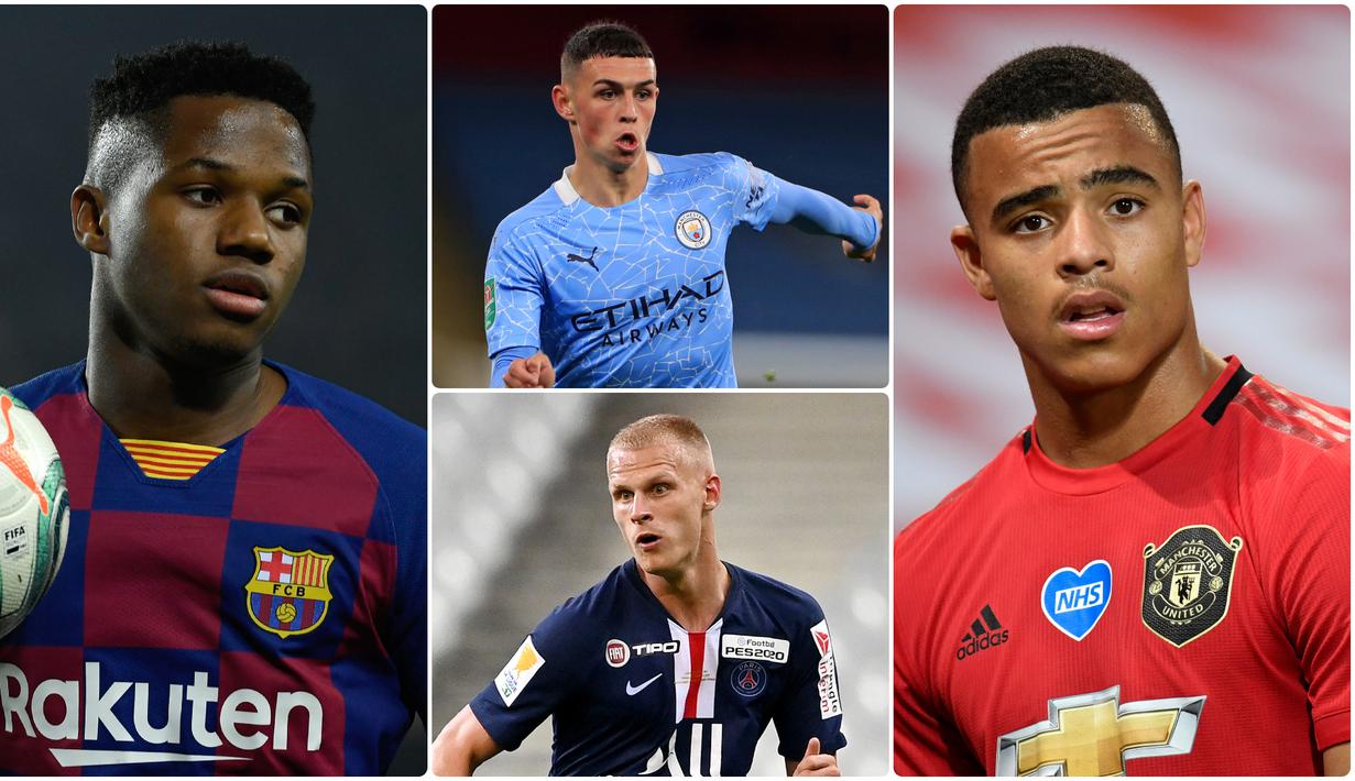 Pemain-pemain muda terbaik se-Eropa akan bersaing dalam penghargaan Golden Boy 2020. Erling Haaland, Jadon Sancho, Ansu Fati dan Alphonso Davies masuk daftar calon peraih Golden Boy 2020. Berikut 20 kandidat Golden Boy 2020. (kolase foto AFP)