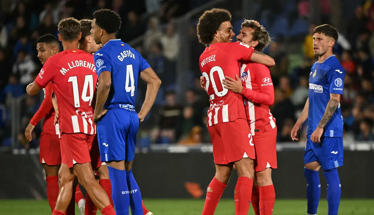 Kemenangan ini membuat Atletico Madrid tetap berada di posisi empat klasemen sementara LaLiga Spanyol dengan raihan 73 poin dari 36 poin. (JAVIER SORIANO/AFP)