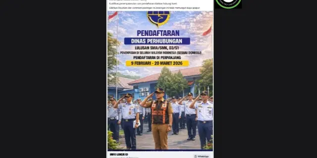 Hoaks Lowongan Kerja Seputar Dinas Perhubungan Beredar di Medsos, Cek Faktanya