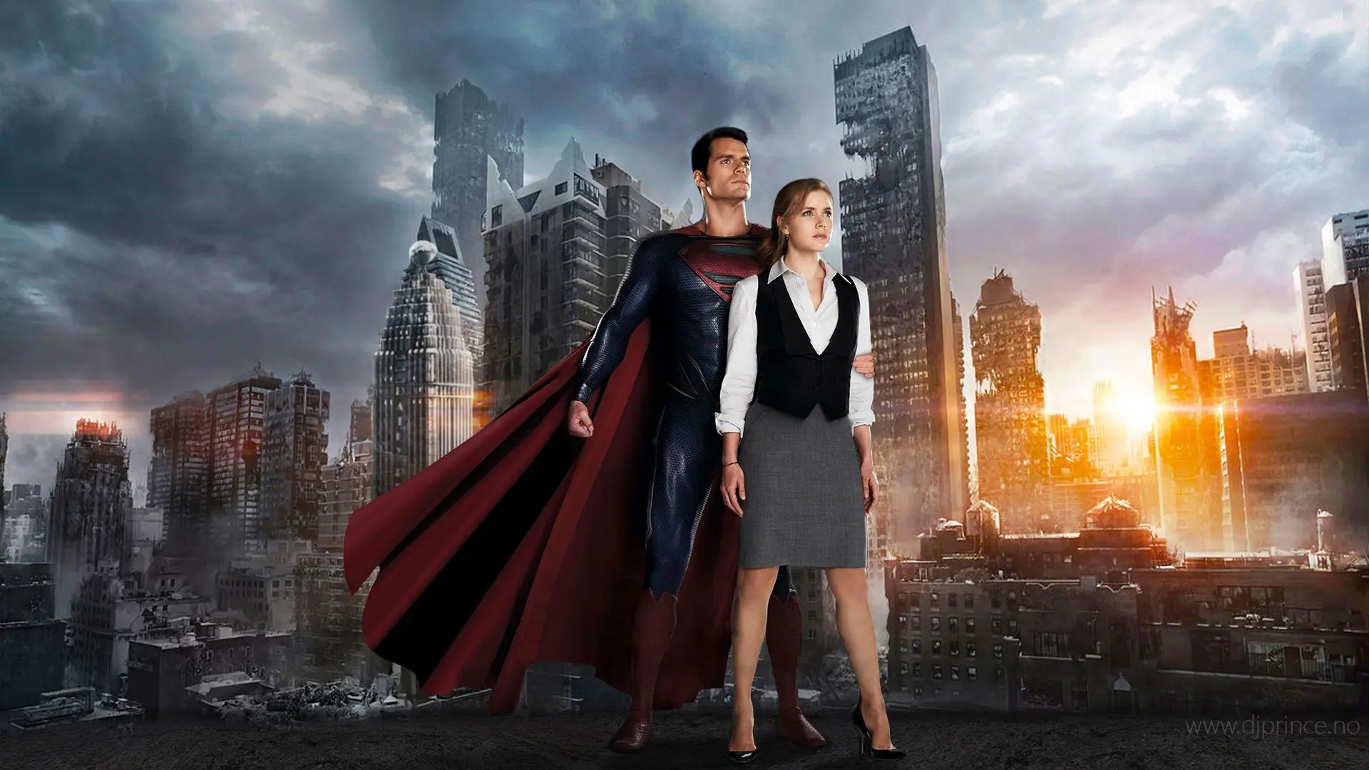 Superman dalam Man of Steel yang diperankan Henry Cavill dan Amy Adams (Pinterest)
