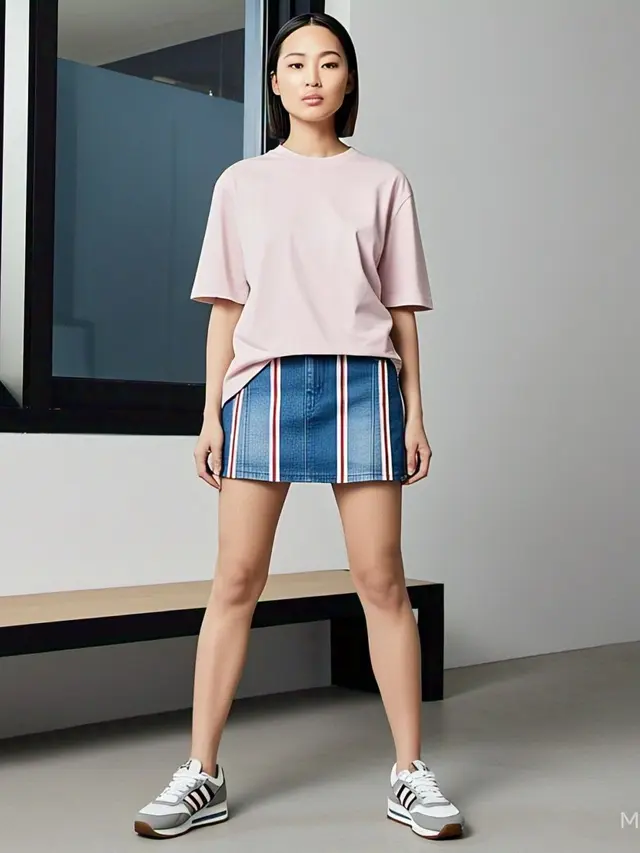 outfit rok jeans / Meta AI