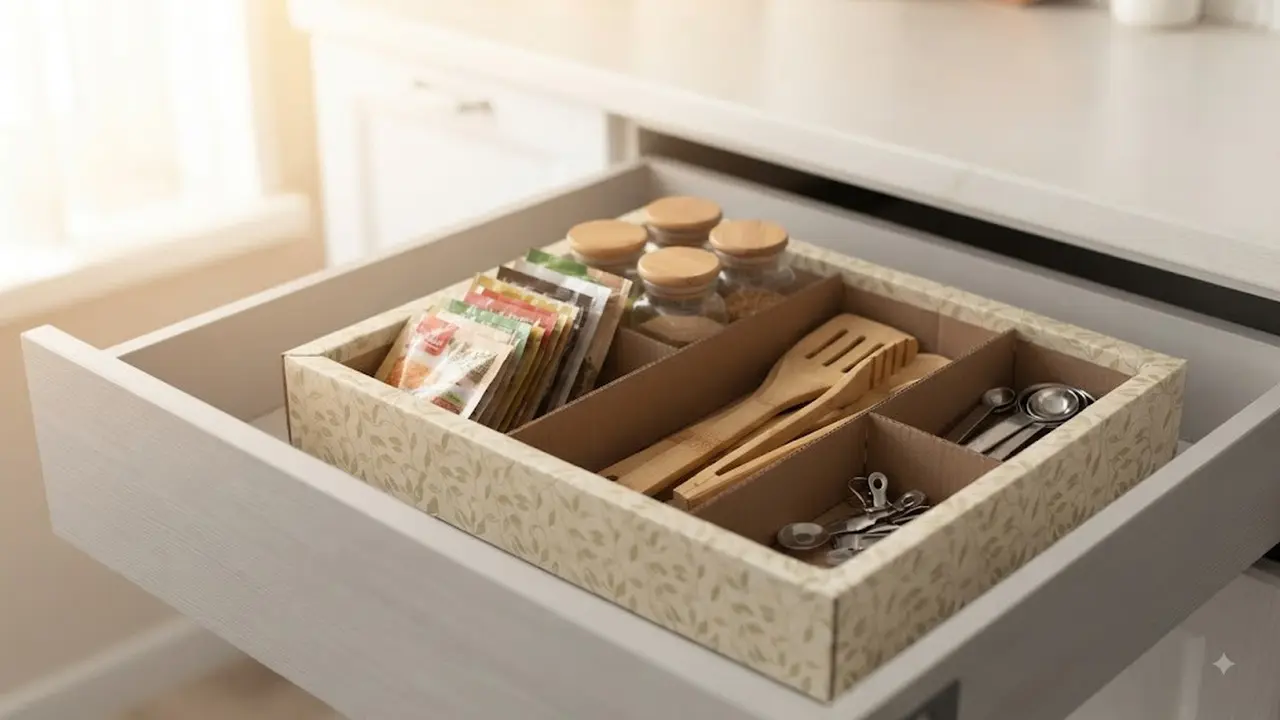 Cara Membuat Organizer Dapur dari Kardus Bekas