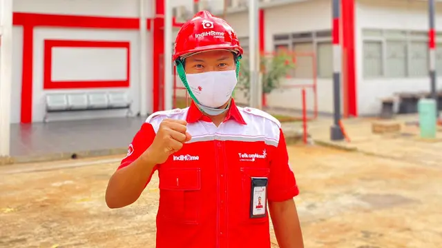 Teknisi IndiHome Tetap Berikan Layanan Terbaik Walaupun di Zona Merah
