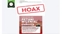 Beredar hoaks seputar pendaftaran petani milenial.