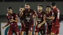 Kesuksesan Borneo FC meraih 3 poin di BRI Liga 1 akhirnya bisa dirasakan setelah puasa kemenangan semenjak partai pertama yang mereka mainkan. (Bola.com/Bagaskara Lazuardi)