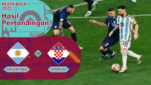 MOTION GRAFIS: Argentina Sikat Kroasia 3-0 pada Semifinal Piala Dunia 2022, Lionel Messi Man of the Match