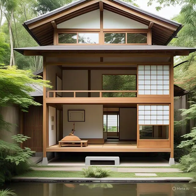 Rumah Tingkat dengan Atap Miring Tradisional