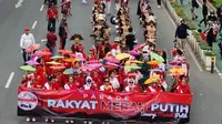 Parade Rakyat Merah Putih sukses diselenggarakan dengan kirab Bendera Merah Putih di sepanjang jalan Thamrin hingga kawasan Gelora Bung Karno (GBK), Minggu (21/8/2022) (Panitia Parade Rakyat Merah Putih)