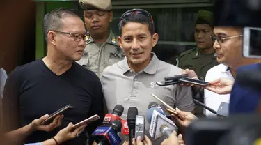 Saifuddin Aswari Rivai (kiri) bersama Sandiaga Uno saat merancang OK OCE untuk Sumsel (Dok. Humas Saifuddin Aswari Rivai / Nefri Inge)