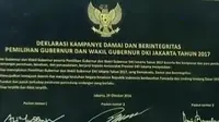 Tiga pasangan cagub-cawagub DKI Jakarta tanda tangani deklarasi kampanye damai