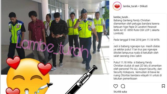 Fandy Christian (Instagram/ lambeturah)