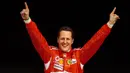 Dari total 306 balapan yang dilakoninya, Schumacher meraih total 91 kemenangan Grand Prix dengan 155 kali podium di ajang balapan. (AFP/Damien Meyer)