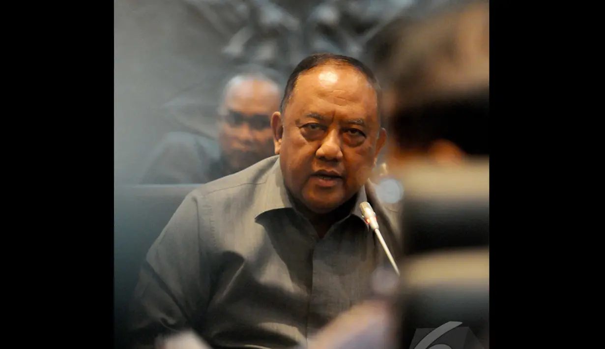 Kepala BIN Marciano Norman saat bertemu dengan MPR membahas persiapan keamanan pelantikan Jokowi, Jakarta, Kamis (16/10/2014) (Liputan6.com/Andrian M Tunay)