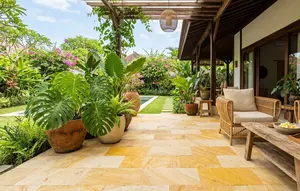 12 Desain Teras Rumah dengan Lantai Batu Alam Minimalis yang Elegan dan Sejuk