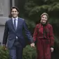 Perdana Menteri Kanada Justin Trudeau umumkan perceraiannya dengan sang istri, Sophie Gregoire, pada Rabu, 2 Agustus 2023, via akun Instagramnya. (Justin Tang/The Canadian Press via AP, File)