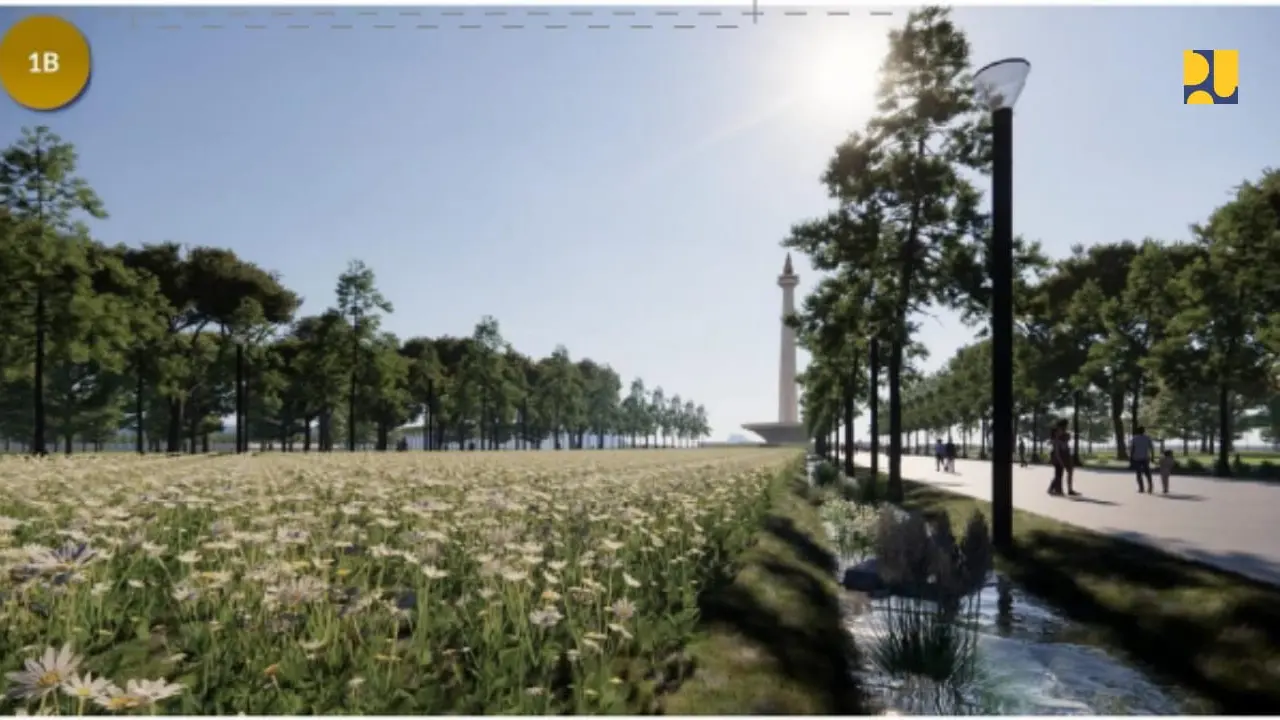 Kawasan Monas Jakarta akan ditata kembali dengan penambahan ruang terbuka hijau