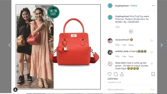 7 Koleksi Tas Mewah Ayu Ting Ting, Harganya Ratusan Juta
