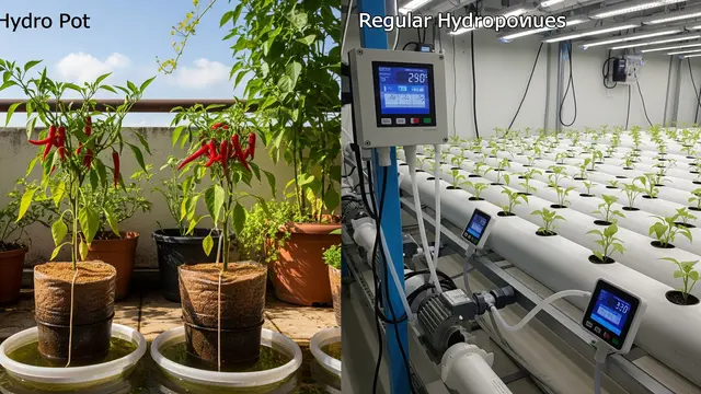 Perbedaan Hydro Pot dan Hidroponik Biasa untuk Cabai