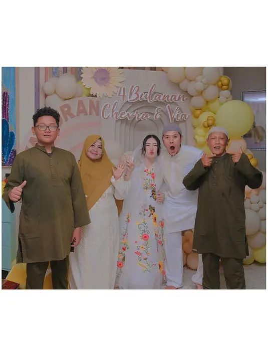 Via Vallen pilih tampilan ala Eonnie Korea untuk acara 4 bulanan ini dengan wajah glowing [@viavallen]