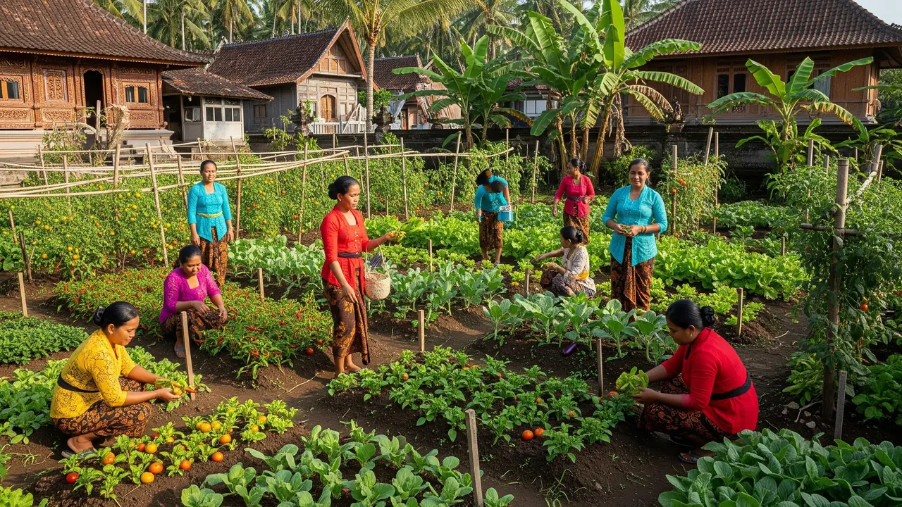 Kebun Sayur untuk Ibu-ibu di Desa Wisata yang Bisa Jadi Daya Tarik (Image by Gemini AI)