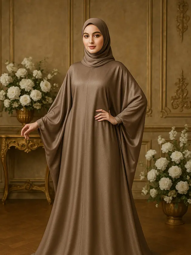 Model Gamis Tanpa Belahan Tapi Lebar