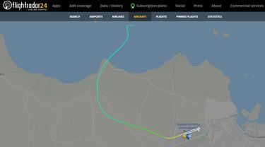 Posisi Terakhir Pesawat Sriwijaya Air SJ182 Menurut Flightradar24 Ada di Sekitar Kepulauan Seribu