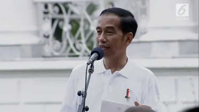 Presiden Jokowi membacakan puisi bertajuk 'Sumpah Abadi' karya Dewi Lestari.