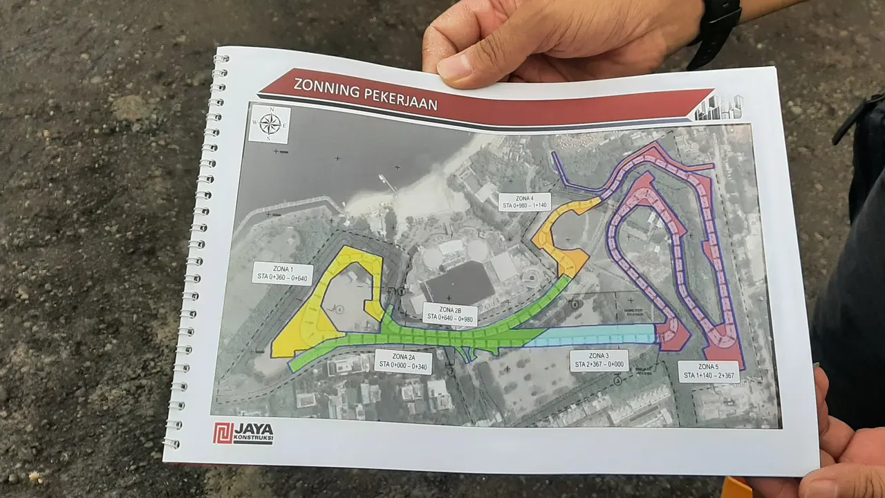 Bentuk sirkuit Formula E di Ancol, Jakarta Utara mirip kuda lumping