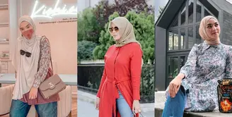 Mulai dari Zaskia Sungkar hingga Citra Kirana, berikut padu padan tunik dan celana jeans ala seleb yang bisa dijadikan inspirasi (Instagram).