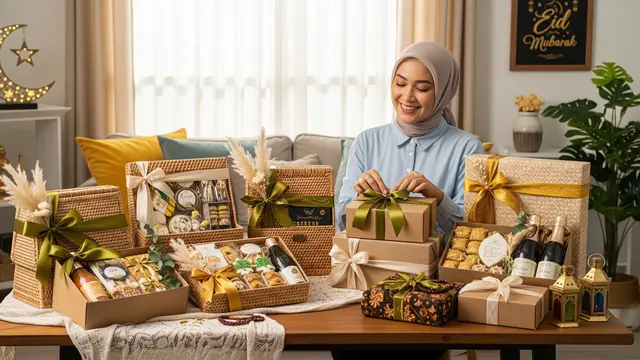 Ilustrasi Bisnis Hampers dan Parsel/Gemini AI