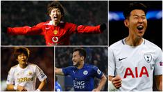 Berikut ini daftar pemain Asia yang paling sukses di Premier League. diantaranya, Shinji Okazaki dari Jepang dan Ji-Sung Park dan Son Heung-Min dari Korea Selatan. (Foto-foto Kolase dari AFP).