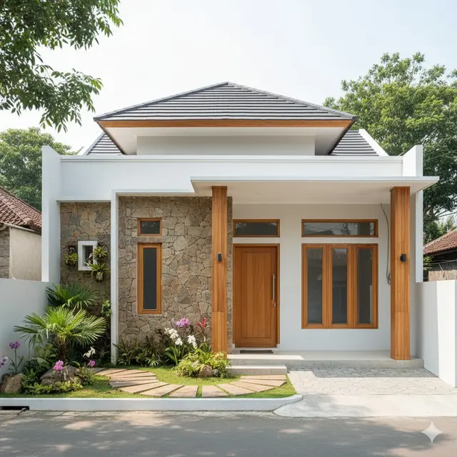 Inspirasi Desain Rumah Tipe 45 di Tanah 90 Konsep Skandinavia. Gemini