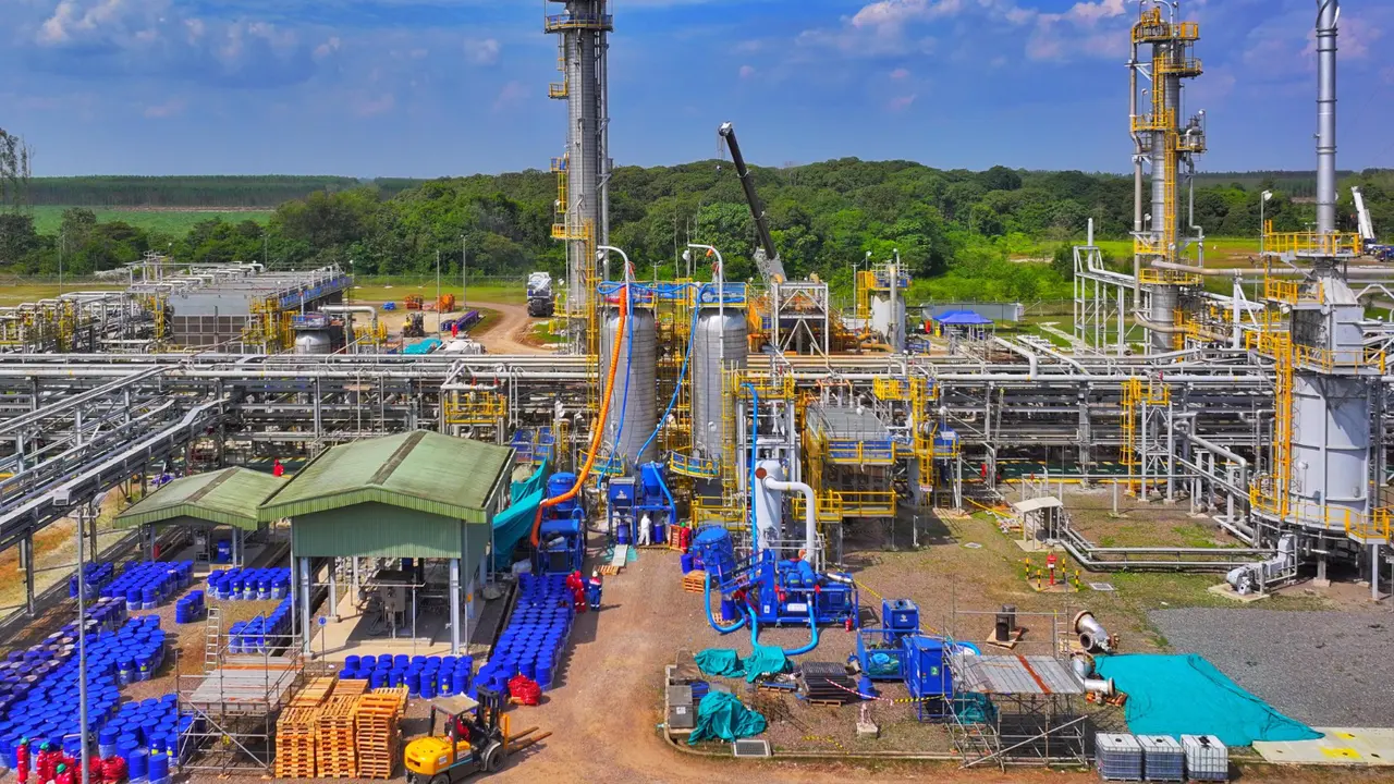 Fasilitas Produksi PHE Jambi Merang Sungai Kenawang Central Gas Plant. Dok PHE Jambi Merang