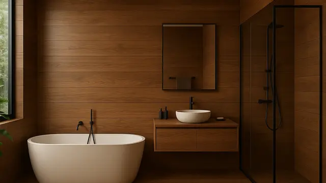 8 Inspirasi Kamar Mandi Tanpa Keramik yang Estetik di 2025, Bikin Hunian Makin Unik dan Berkarakter