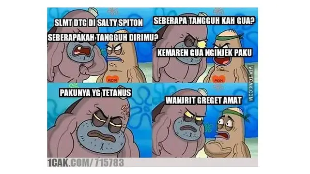 6 Meme 'Seberapa Tangguh' Seperti dalam Serial SpongeBob Ini Bikin Ngakak