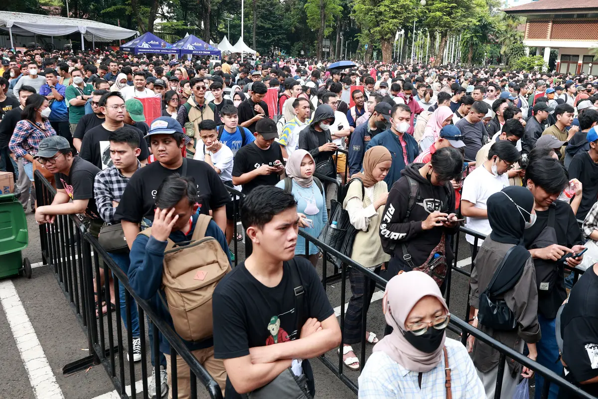 Antrean Penukaran Tiket Pertandingan Timnas Indonesia vs Argentina