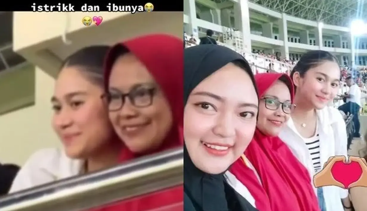 Seperti ini potret keakraban Zize dengan keluarga sang suami. Ia tampak mengambil beberapa foto di stadion. [instagram.com/azizahsalsha_]