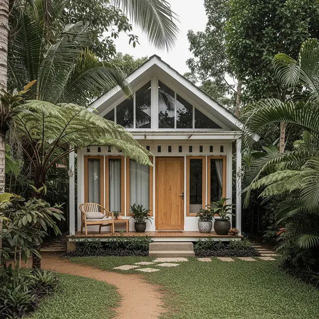 9 Model Rumah Mungil Tapi Penuh Kesan Elegan dengan Material Alami, Hunian Idaman
