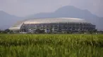 Stadion Gelora Bandung Lautan Api (GBLA) terpilih menjadi venue laga uji coba Timnas Indonesia menghadapi Curacao dalam ajang FIFA Matchday September 2022 pada Sabtu (24/9/2022) malam WIB. Dengan lokasi yang indah, Stadion GBLA diharapkan mampu membawa hasil indah bagi Timnas Garuda atas Timnas Curacao. (Bola.com/Bagaskara Lazuardi)