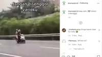 Viral Pemotor Nekat Masuk Jalan Tol (Ist)