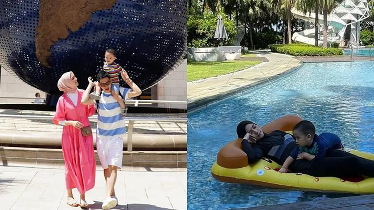 5 Momen Seru Citra Kirana dan Rezky Adhitya Liburan Bersama Buah Hati ke Singapura