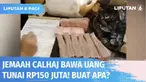 Petugas pemeriksaan koper jemaah calon haji menemukan uang Rp 150 juta yang dibungkus dalam kantong beras dan disimpan di koper jemaah. Pemilik sempat dimintai keterangan, dan mengaku membawa uang ratusan juta tersebut untuk pembelian oleh-oleh.