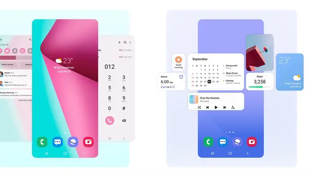 Tampilan home screen dan widget Samsung One UI 4 (Dok Samsung Electronics Indonesia)