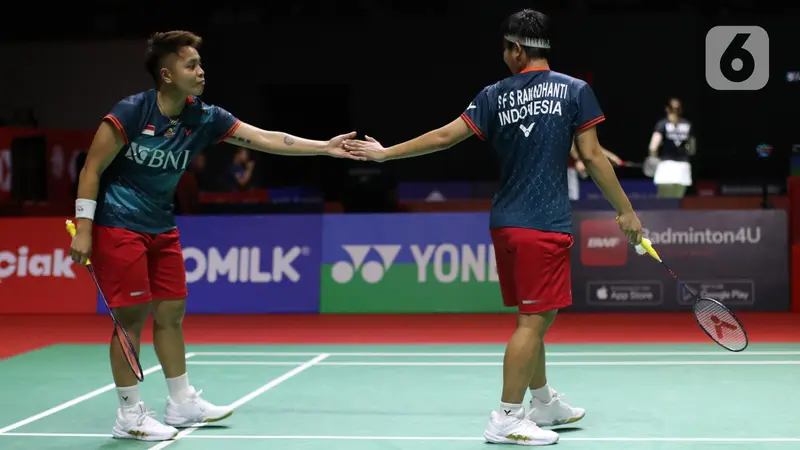 Apriyani Rahayu dan Siti Fadia di Indonesia Open 2023