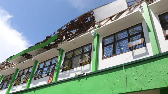 Kondisi Madrasah Aliyah Negeri (MAN) 2 Turen Malang, Minggu (11/4/2021), usai gempa
