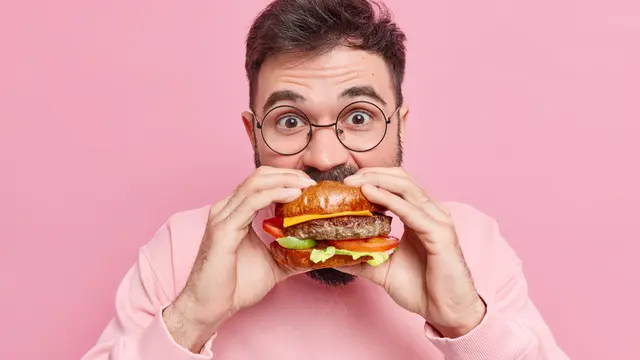 Eating Burger