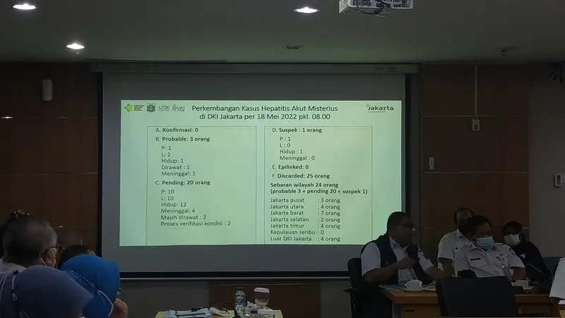 Dinas Kesehatan DKI Jakarta memaparkan data soal hepatitis akut misterus di depan DPRD DKI Jakarta. (Merdeka.com/Yunita Amalia)