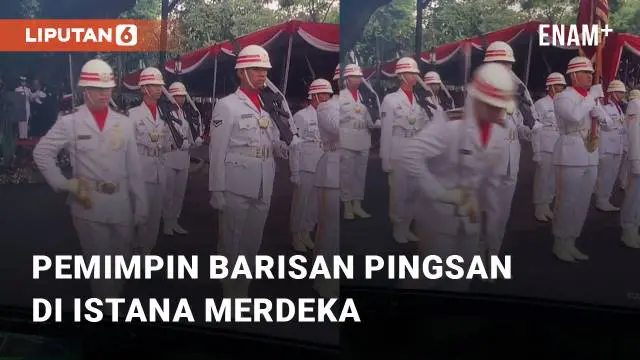 Beredar video rekaman yang menunjukkan seorang pemimpin barisan pingsan. Hal ini terjadi saat upacara pelantikan Perwira di Istana Merdeka, Rabu (26/7/2023)