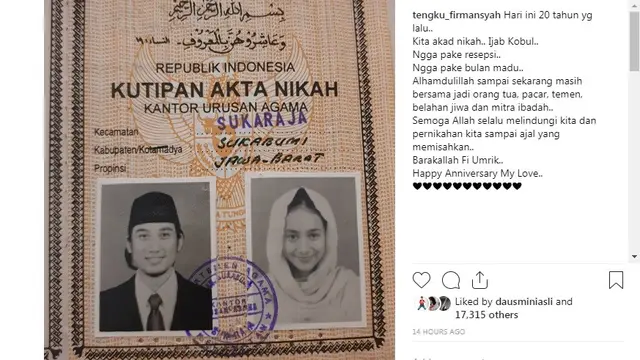 Tengku Firmansyah (Foto: Instagram)