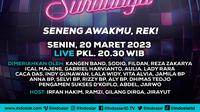 Panggung musik Pestaria tayang Senin, 20 Maret 2023 malam dari Surabaya, di Indosiar